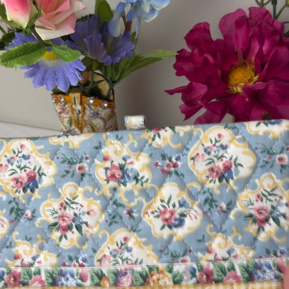 NWOT Vera Bradley Pastel Blue Checkbook Cover Vintage Retired New - Picture 4 of 7